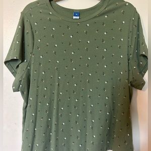 🛍️2/$10🛍️Old Navy Green Floral Crop Top